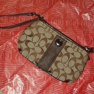 Brown Coach Wristlet